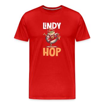 Lindy Hop Tänzer Swinging Dancing Swing Dance - Männer Premium Bio T-Shirt - Rot - Vorne - Damien (186cm)