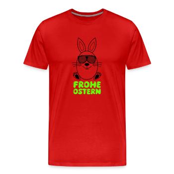 happy Easter - Men's Premium Organic T-Shirt - red - Front - Damien (186cm)