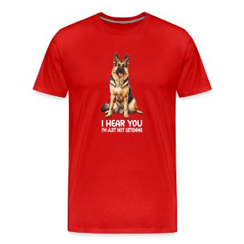 Berger allemand - T-shirt bio Premium Homme - rouge - Devant - Damien (186cm)