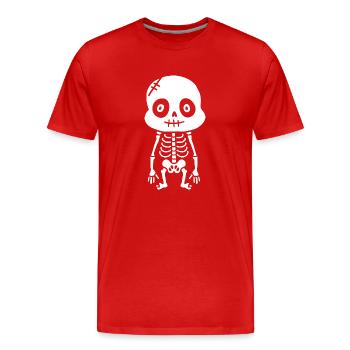 Skeleton - Men's Premium Organic T-Shirt - red - Front - Damien (186cm)