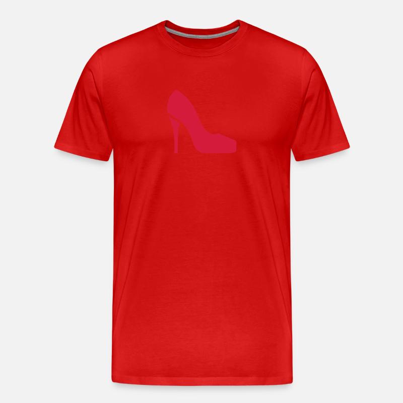 Schuh - Männer Premium Bio T-Shirt - Rot