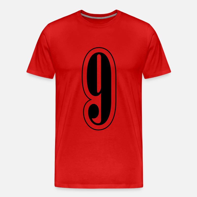 9 Symbole numérique - T-shirt bio Premium Homme - rouge