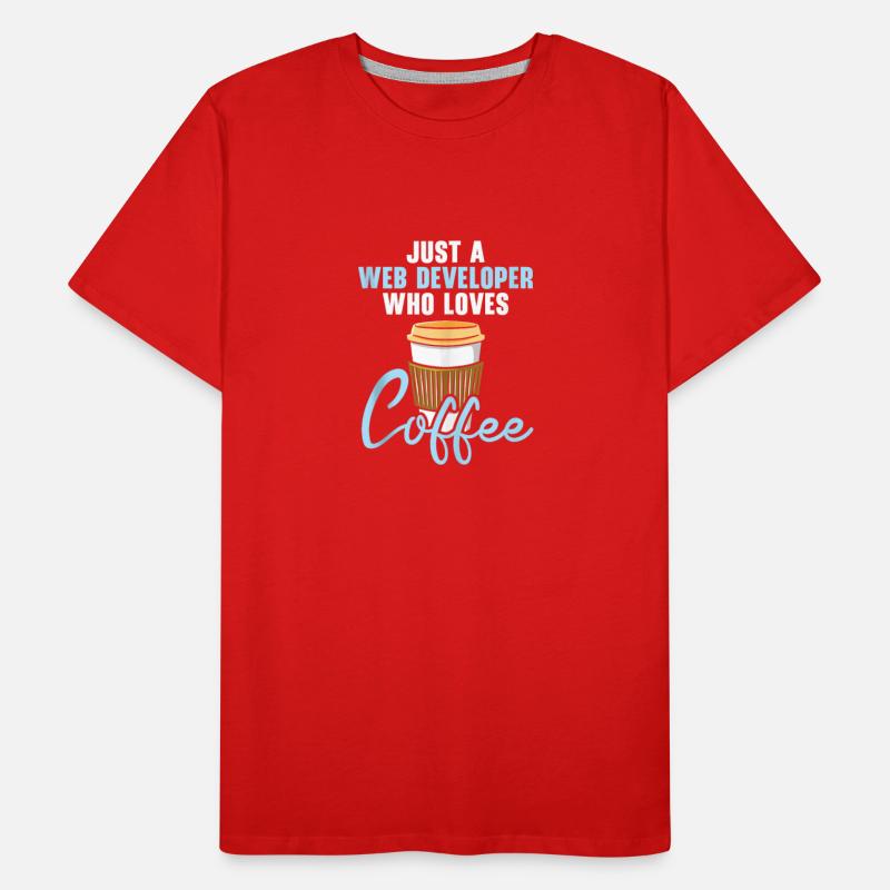 Website Development Coffee Web Developer Programme Men's Premium Organic T-Shirt