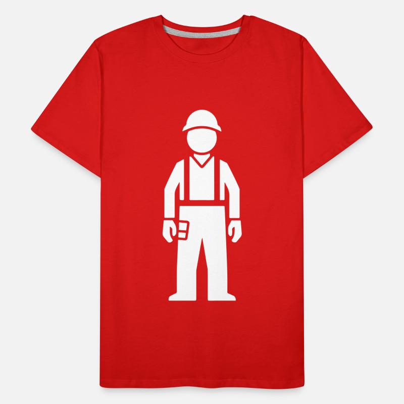Construction Worker Icon Men's Premium Organic T-Shirt