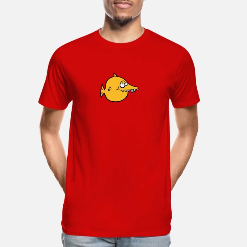 thick round funny comic fish Men's Premium Organic T-Shirt