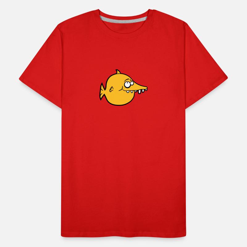 thick round funny comic fish Men's Premium Organic T-Shirt