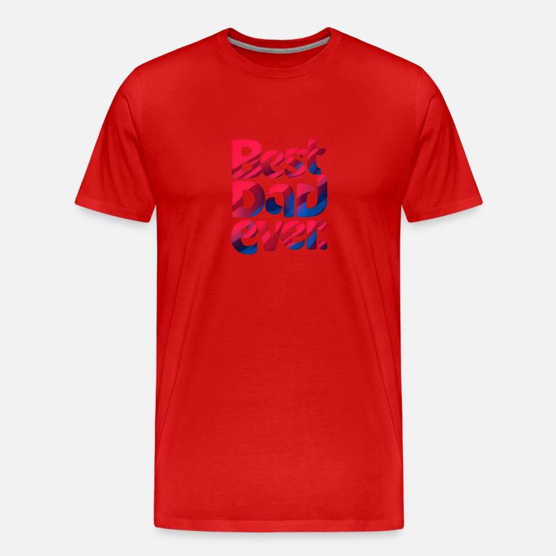Bester Papa aller Zeiten - Männer Premium Bio T-Shirt - Rot