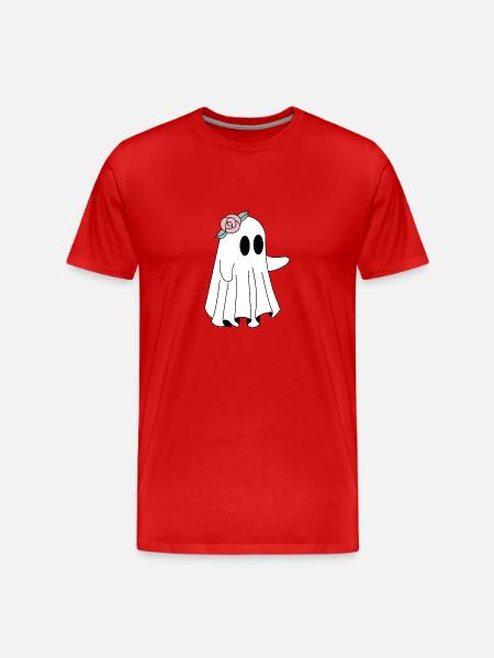 Happy Halloween Ghosts Love - Men's Premium Organic T-Shirt - red
