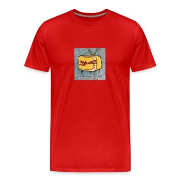 télé ketchup - T-shirt bio Premium Homme - rouge - Devant - Damien (186cm)