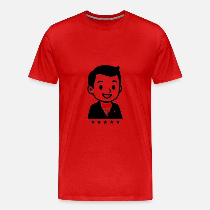 Bräutigam - Männer Premium Bio T-Shirt - Rot