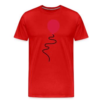 balloon - Men's Premium Organic T-Shirt - red - Front - Damien (186cm)