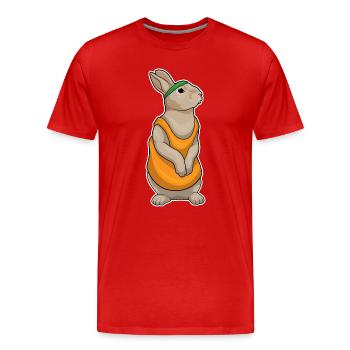 Bunny Jogger Jogging Sport - Men's Premium Organic T-Shirt - red - Front - Damien (186cm)