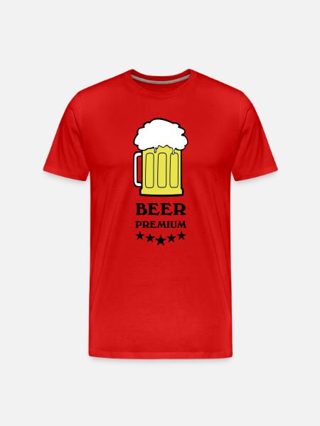premium beer - Männer Premium Bio T-Shirt - Rot