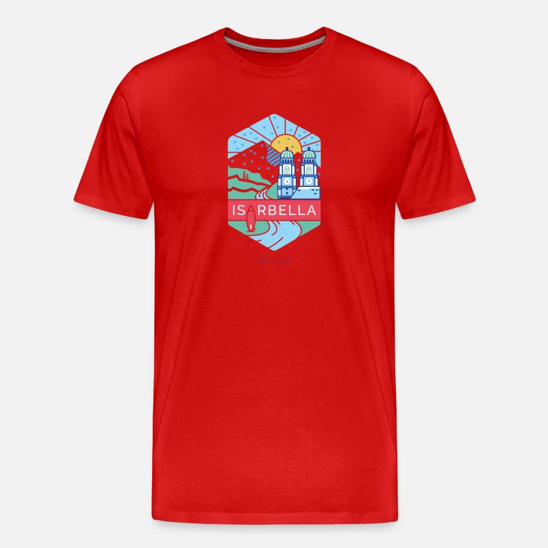 Isarbella im Winter - Männer Premium Bio T-Shirt - Rot