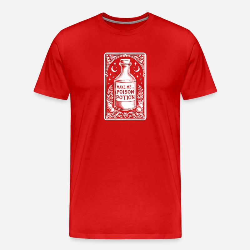 Trank-Fläschchen 2 - Männer Premium Bio T-Shirt - Rot
