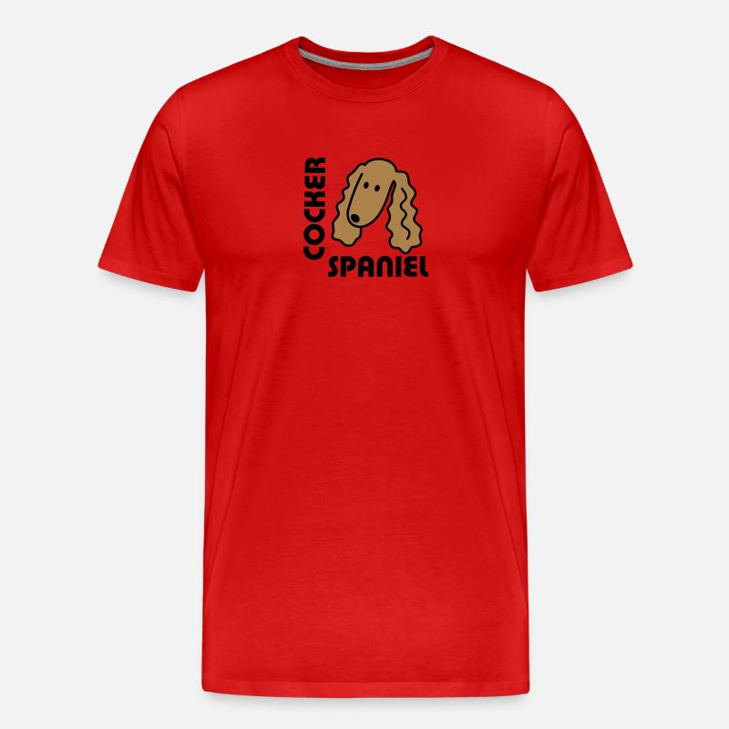 Cocker Spaniel - T-shirt bio Premium Homme - rouge