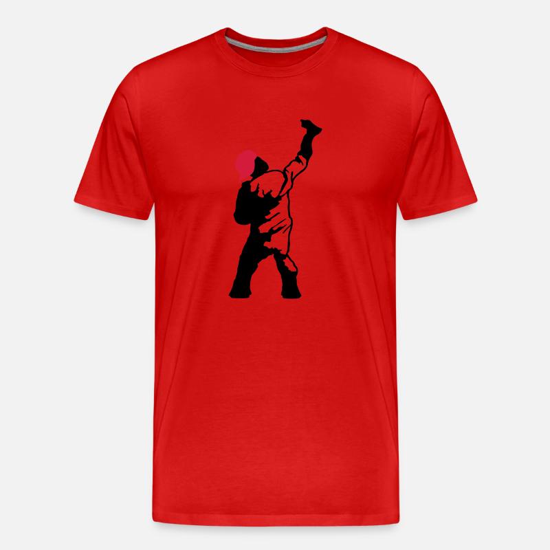 graffiti sprayer - Männer Premium Bio T-Shirt - Rot