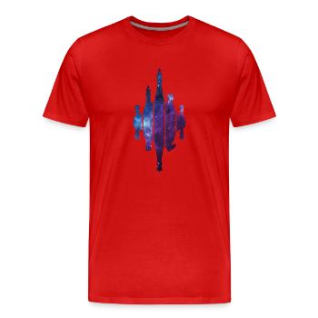 CHESS CHESS PLAYERS CHESS PIECES - Men's Premium Organic T-Shirt - red - Front - Damien (186cm)