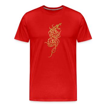 Élément de tatouage vectoriel tatouage tribal tatouages - T-shirt bio Premium Homme - rouge - Devant - Damien (186cm)