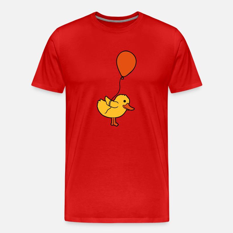 Luftballon kleines Küken Comic - Männer Premium Bio T-Shirt - Rot