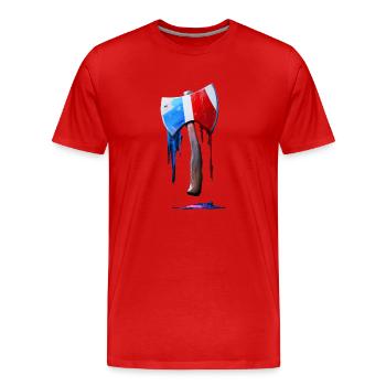 Axt - Männer Premium Bio T-Shirt - Rot - Vorne - Damien (186cm)