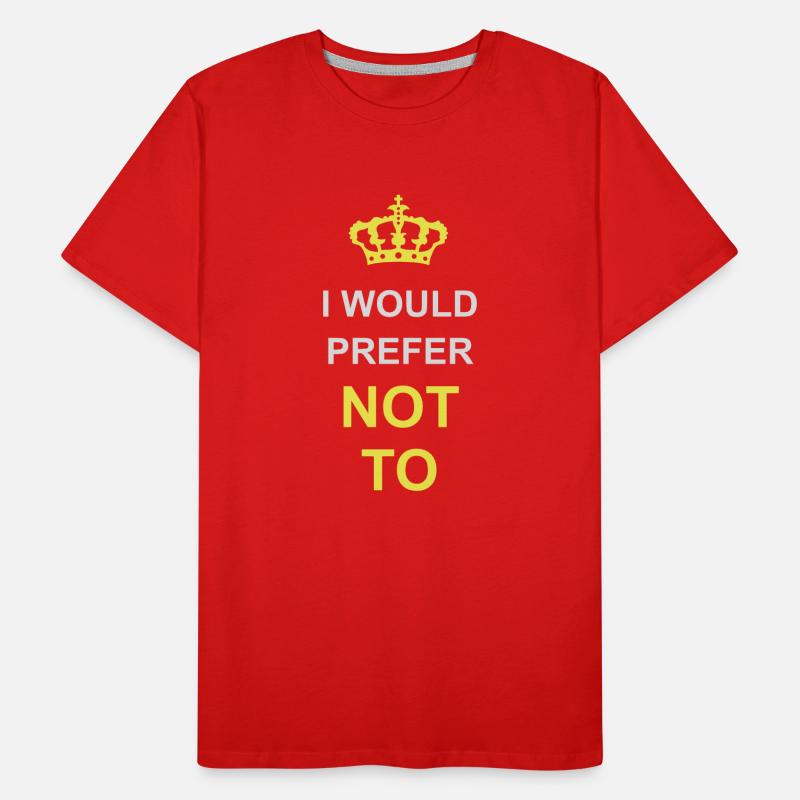 I prefer not to Männer Premium Bio T-Shirt
