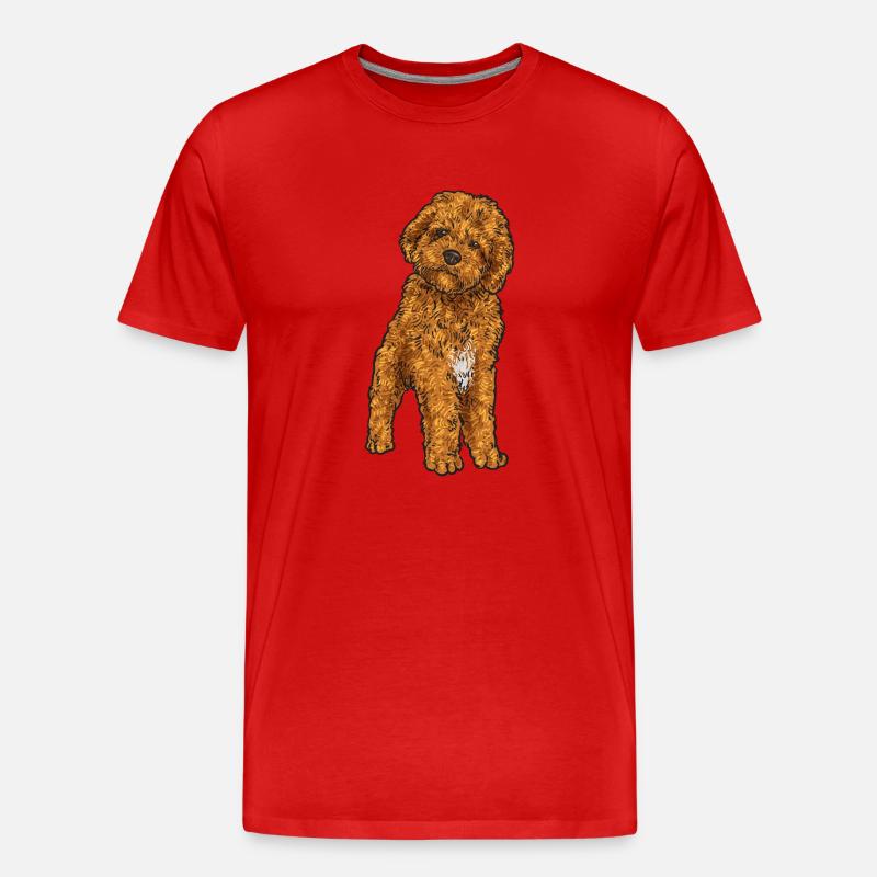 Cavapoo Capoodle Cavoodle Hund Geschenk - Männer Premium Bio T-Shirt - Rot