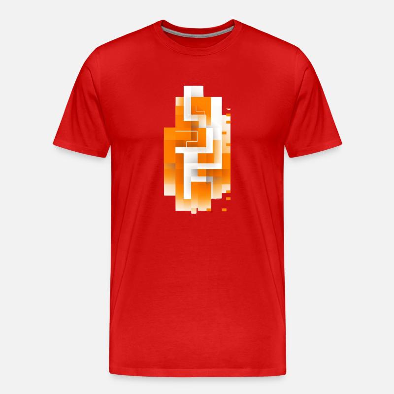 Majestic Flame - Männer Premium Bio T-Shirt - Rot