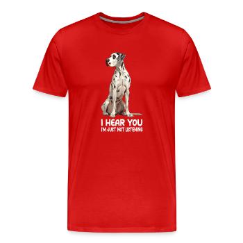 Great Dane - Männer Premium Bio T-Shirt - Rot - Vorne - Damien (186cm)