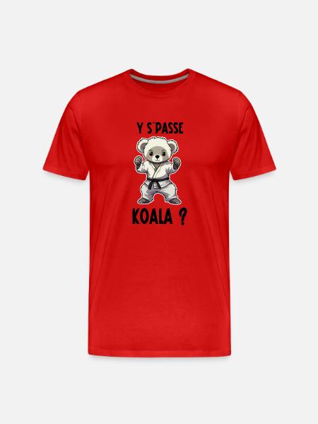 y s'passe koala ? - T-shirt bio Premium Homme - rouge