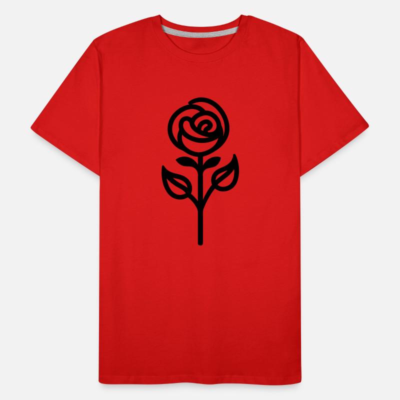 Pink Flower Men's Premium Organic T-Shirt