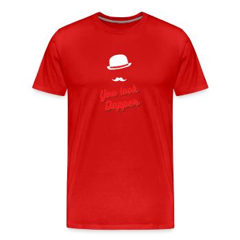 You Look Dapper - Männer Premium Bio T-Shirt - Rot - Vorne - Damien (186cm)