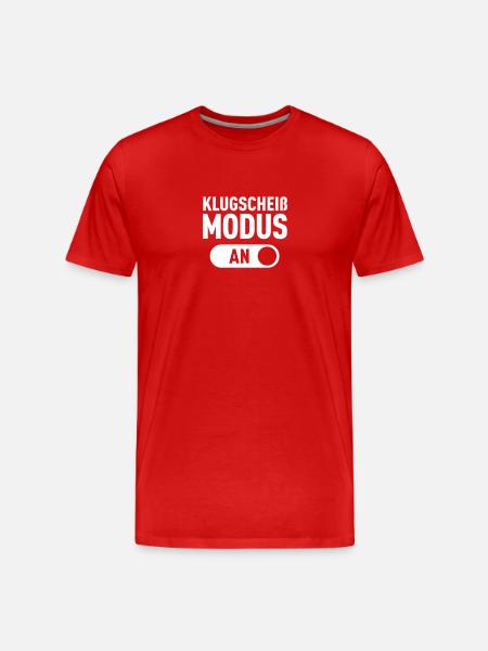 Klugscheiß Modus (An) - Männer Premium Bio T-Shirt - Rot