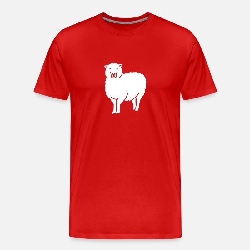 Schaf - Männer Premium Bio T-Shirt - Rot