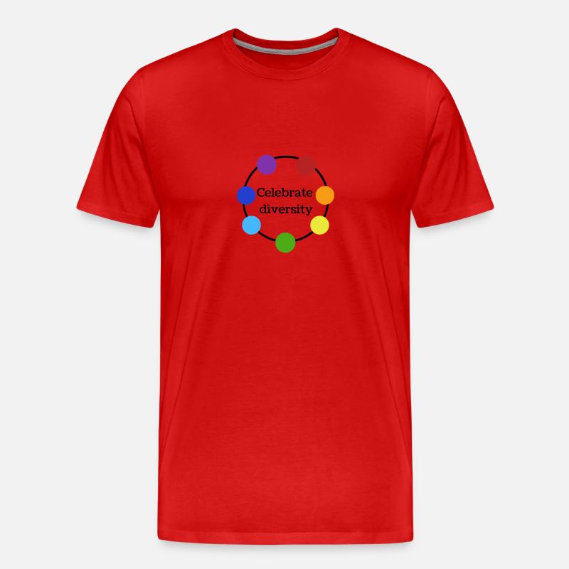 Celebrate differences - Männer Premium Bio T-Shirt - Rot