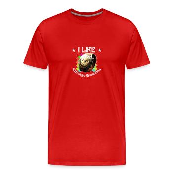 Design de montres vintage pour les collectionneurs de montres - T-shirt bio Premium Homme - rouge - Devant - Damien (186cm)
