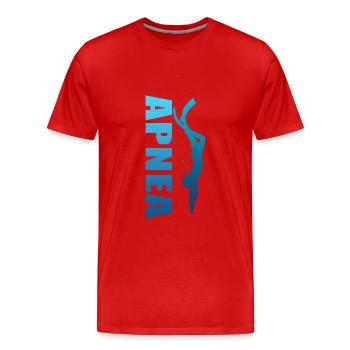 Apnoe Freitaucher Sporttaucher Taucher - Männer Premium Bio T-Shirt - Rot - Vorne - Damien (186cm)