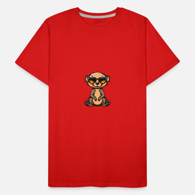 Erdmännchen Cool Tier Männer Premium Bio T-Shirt