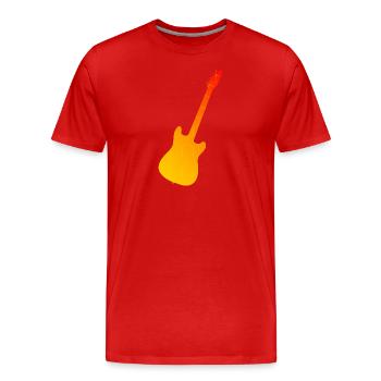 Guitare Guitare Guitare Guitare Femme Guitare Joue - T-shirt bio Premium Homme - rouge - Devant - Damien (186cm)
