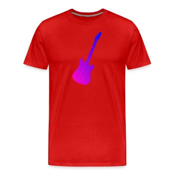 Guitariste Guitariste Hommes Guitariste Femmes - T-shirt bio Premium Homme - rouge - Devant - Damien (186cm)
