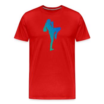 Boxe Thaï Muay Thaï Thaï Boxe Femme Thai Box - T-shirt bio Premium Homme - rouge - Devant - Damien (186cm)