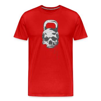 BOUILLOIRE SKULL - T-shirt bio Premium Homme - rouge - Devant - Damien (186cm)