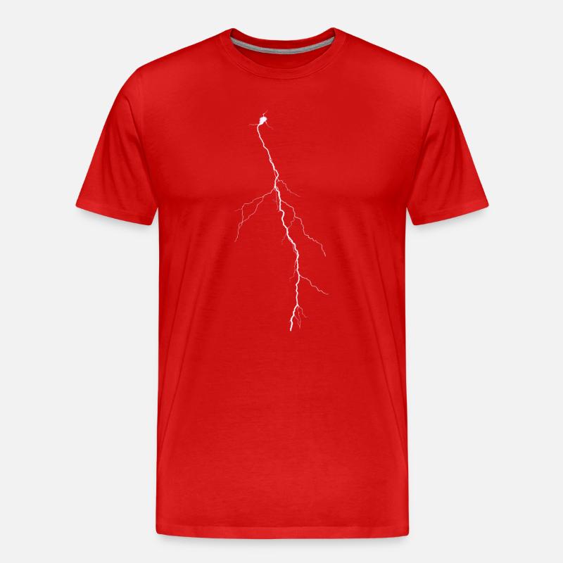Lightning 2 - Men's Premium Organic T-Shirt - red