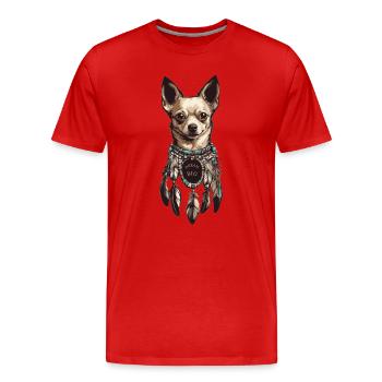 Chihuahua Dream Catcher - Men's Premium Organic T-Shirt - red - Front - Damien (186cm)
