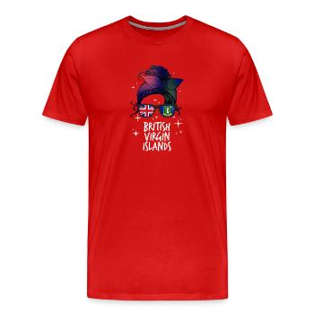 Britische Jungferninseln - Männer Premium Bio T-Shirt - Rot - Vorne - Damien (186cm)