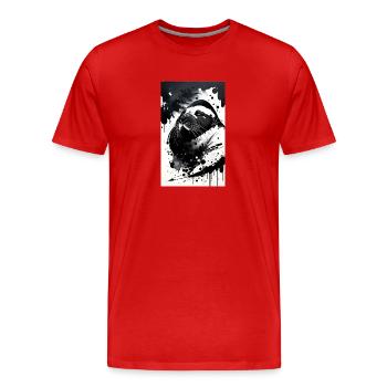 Pays des merveilles du morse - T-shirt bio Premium Homme - rouge - Devant - Damien (186cm)