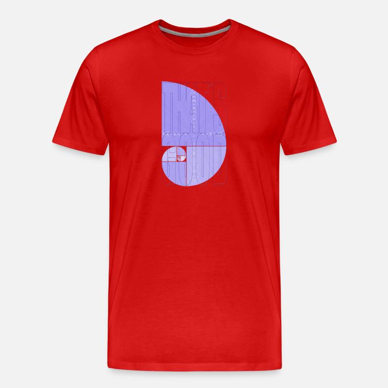 Fibonacci Golden Bliss - MathematicalChic - Männer Premium Bio T-Shirt - Rot