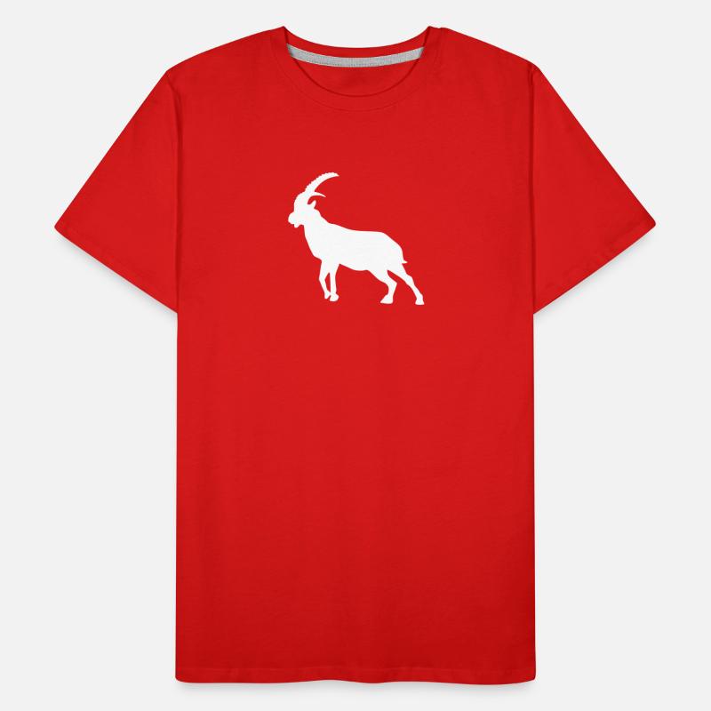 steinbock steinbock silhouette tier berg Männer Premium Bio T-Shirt