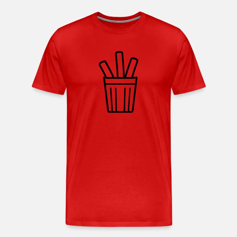 Pommes frites - Männer Premium Bio T-Shirt - Rot