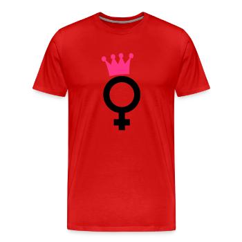 feme - T-shirt bio Premium Homme - rouge - Devant - Damien (186cm)